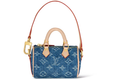 Louis Vuitton Micro Speedy Bag Charm Monogram Denim Blue