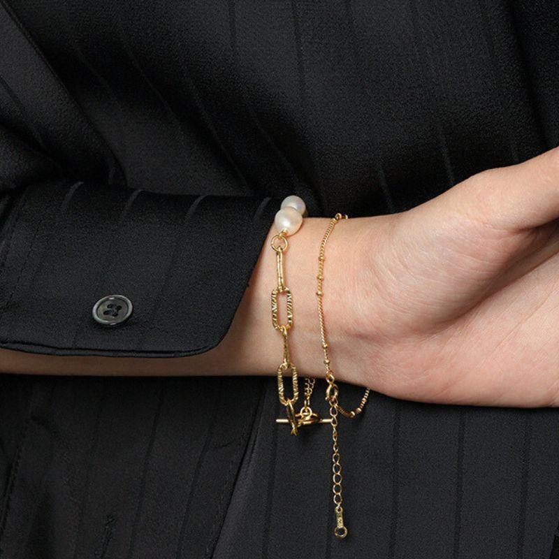 Layered Pearl Bracelet